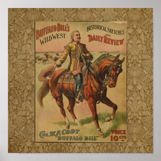 Western Buffalo Bill Wild West Poster (Front)