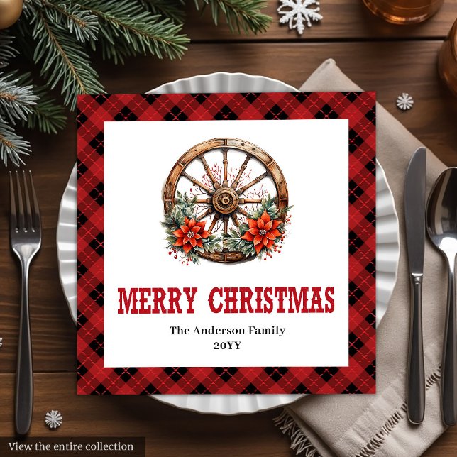 Western buffalo plaid napkins festive holiday set (Western buffalo plaid napkins festive holiday set

)