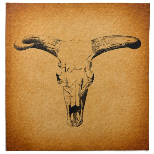 Western Bull Horns Cloth Napkin