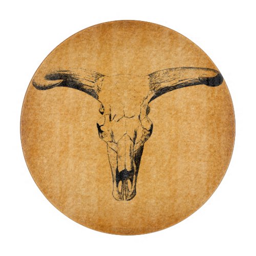 Western Bull Horns Cutting Board