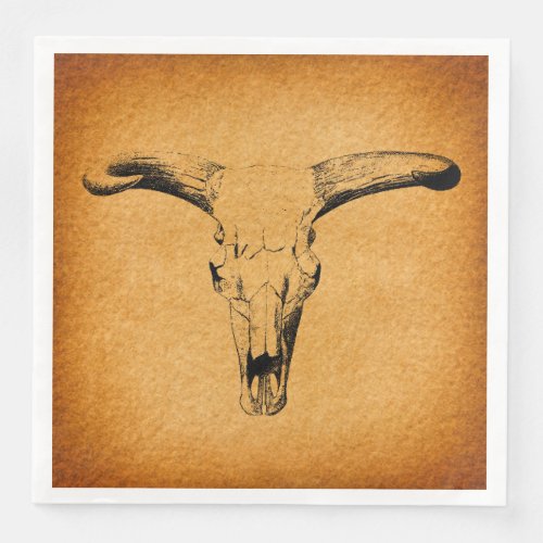 Western Bull Horns Paper Dinner Napkins