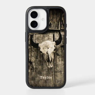 Western Bull Skull Barn Rustic Beige Sepia Vintage iPhone 17 Case