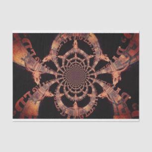 Western Bull Skull Vintage Brown Black Rustic Tissue Paper