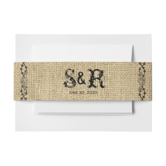 Western Burlap Wedding Belly Band