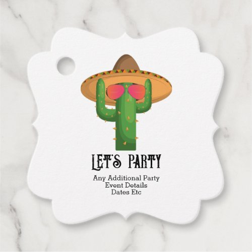 Western Cactus Cowboy Funny Custom Theme Party  Favor Tags