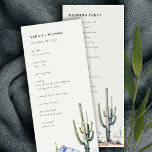 Western Cactus Desert Landscape Wedding Program<br><div class="desc">If you need any further customisation please feel free to message me on yellowfebstudio@gmail.com.</div>