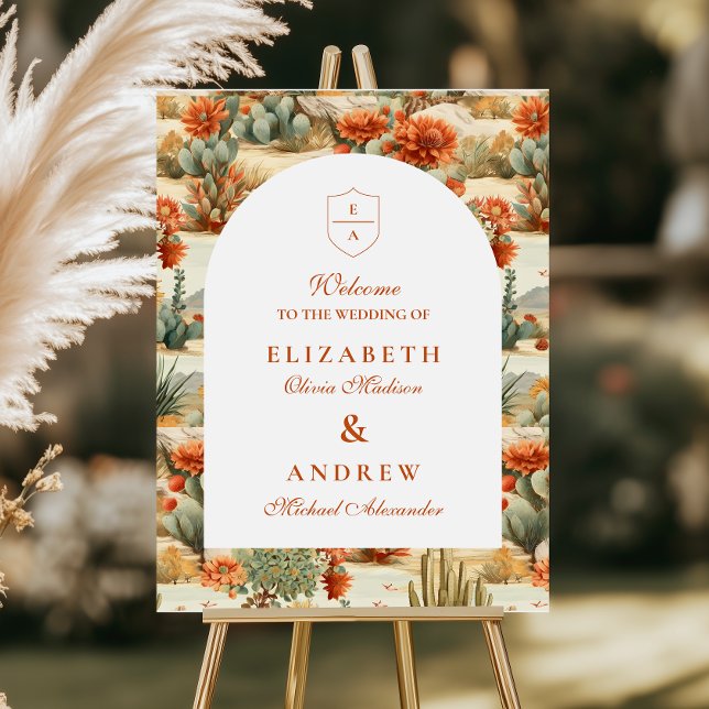 Western Cactus Garden Wedding Foam Board (Creator Uploaded)