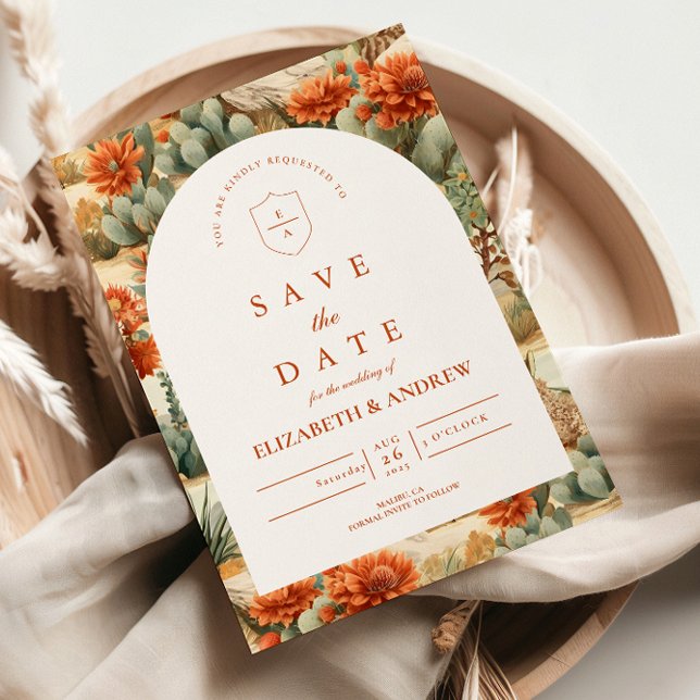Western Cactus Garden Wedding Save The Date (Creator Uploaded)