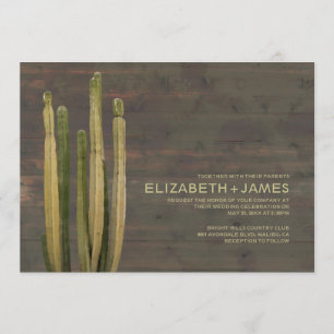Western Cactus Wedding Invitations