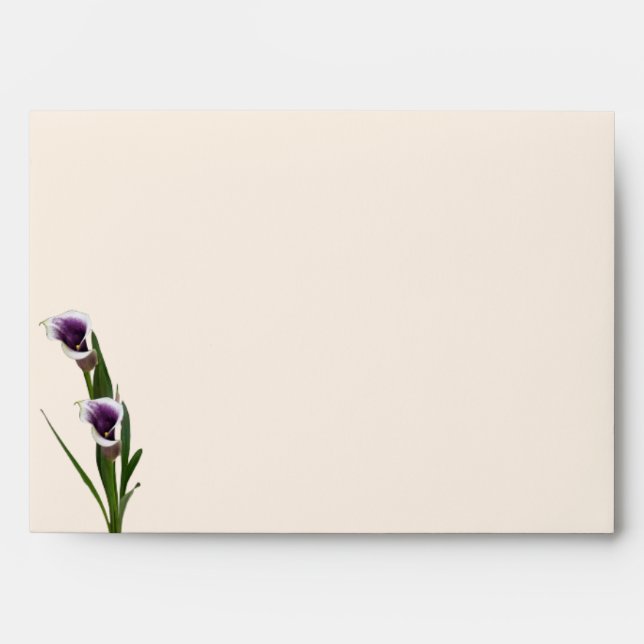 Western Calla Lily Posh Wedding Envelope (Front)