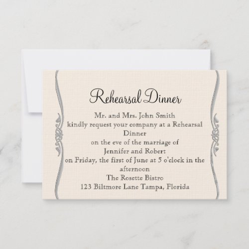 Western Calla Lily Posh Wedding Rehearsal Invitations