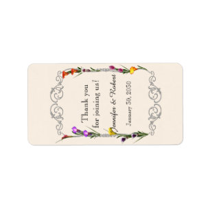 Western Calla Lily Wedding Lip Balm Label