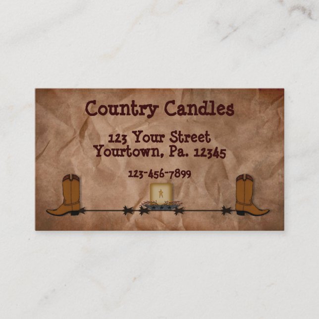 Western Candle Business Card (Front)