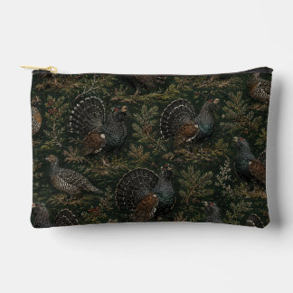 Western capercaillie Illustration Accessory Pouch