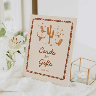 Western Cards and Gifts Bridal Shower Party Sign