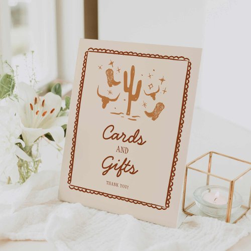 Western Cards and Gifts Bridal Shower Party Sign