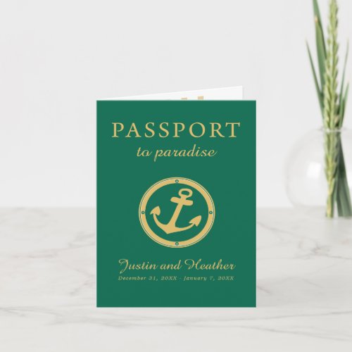 Western Caribbean Cruise Passport Gold  Emerald Invitation