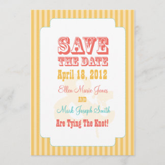 Western Carnival - Save The Date Yellow &Coral