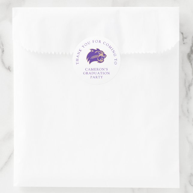 Western Carolina Graduation Classic Round Sticker (Bag)