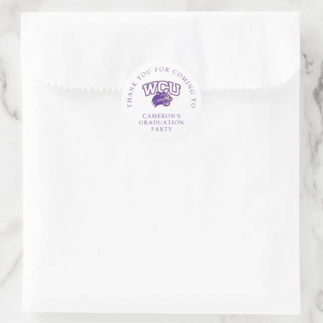 Western Carolina Graduation Classic Round Sticker (Bag)