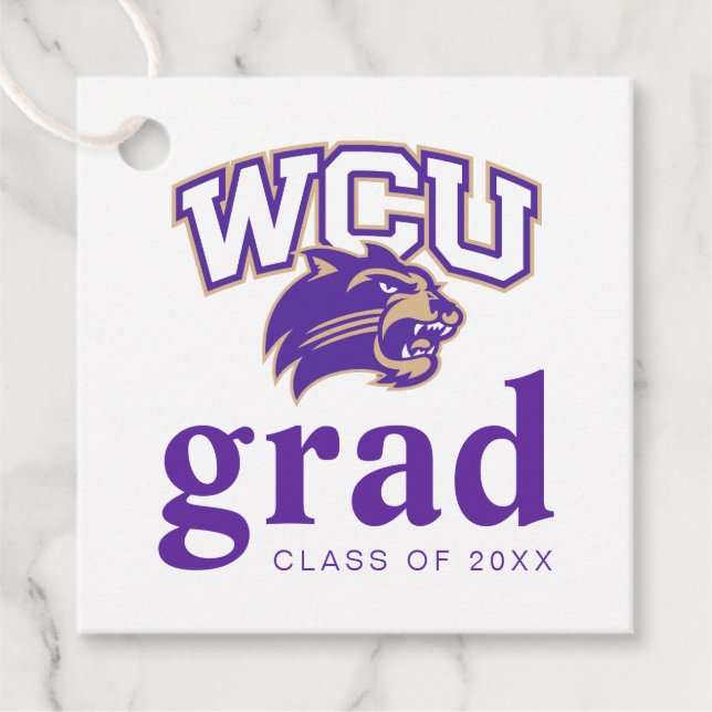 Western Carolina Graduation Favor Tags (Front)