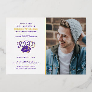 Western Carolina Graduation Foil Invitation