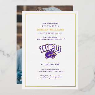 Western Carolina Graduation Foil Invitation