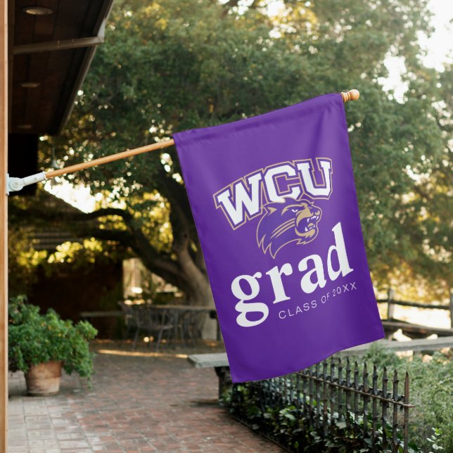 Western Carolina Graduation House Flag (In SItu)
