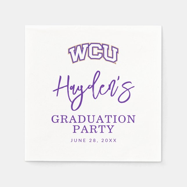 Western Carolina Graduation Napkins (Front)