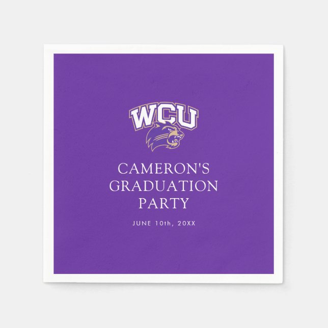 Western Carolina Graduation Napkins (Front)