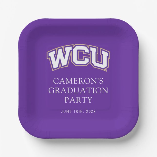 Western Carolina Graduation Paper Plates (Front)