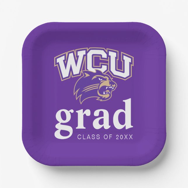 Western Carolina Graduation Paper Plates (Front)