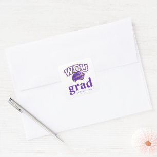 Western Carolina Graduation Square Sticker