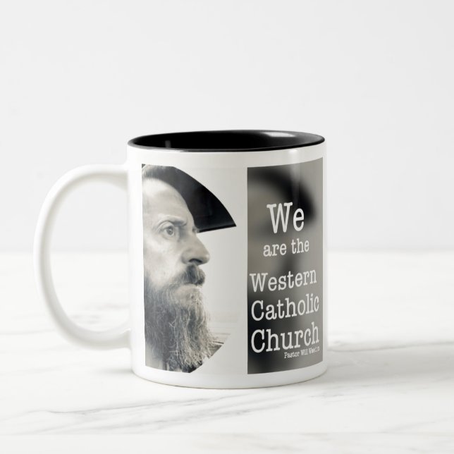 Western Catholic Church Two-Tone Coffee Mug (Left)