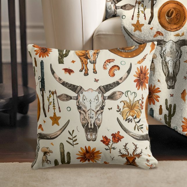 Western Chic  Throw Pillow (Creator Uploaded)