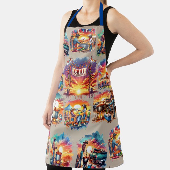 Western Chili Cookoff Scenes 1  Apron (Insitu)