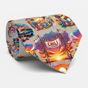 Western Chili Cookoff Scenes 1 Neck Tie