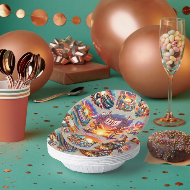 Western Chili Cookoff Scenes 1 Paper Bowls (Multi)