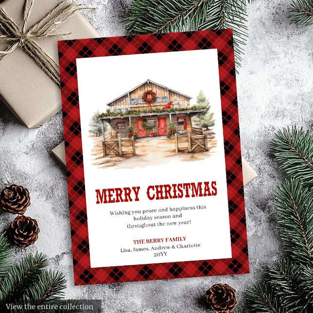 Western Christmas card ranch style tartan (Western Christmas card ranch style tartan

)