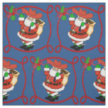Western Christmas Cowboy Santa Fabric