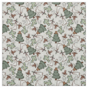 Western Christmas Cowboy Santa Fabric | Zazzle
