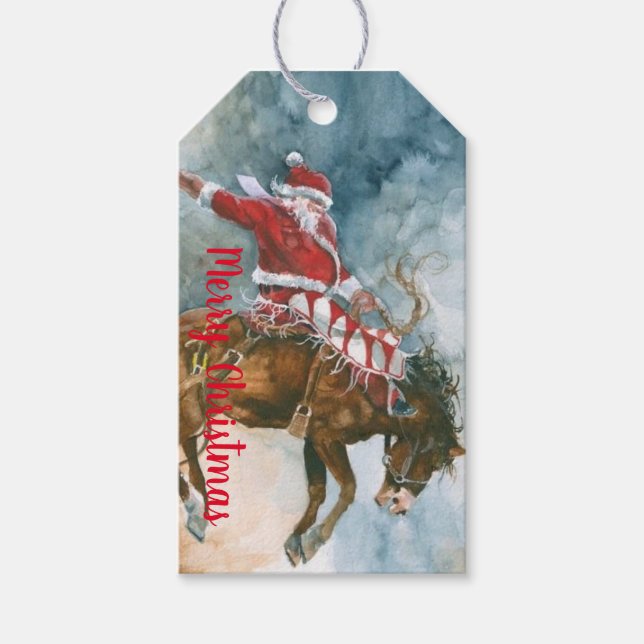 Western Christmas Gift Tag (Front)