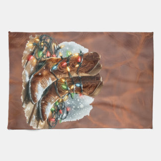 Western Christmas Kitchen Towel