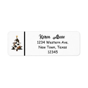 Western Christmas Label