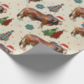 Western Cowboy Rodeo Pattern Beige Wrapping Paper