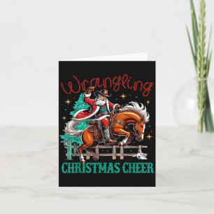 Western Christmas Wrangling Christmas Cheer Cowboy Card
