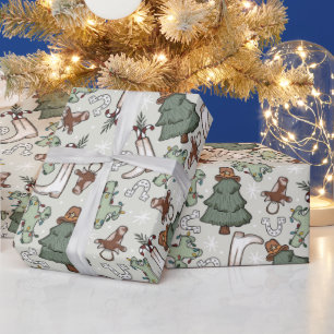 Western Christmas  Wrapping Paper