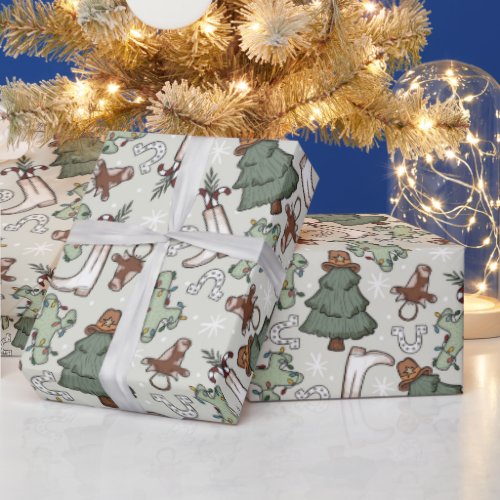 Western Christmas  Wrapping Paper