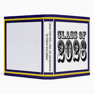 Western Class of 2026 Graduation 3 Ring Binder