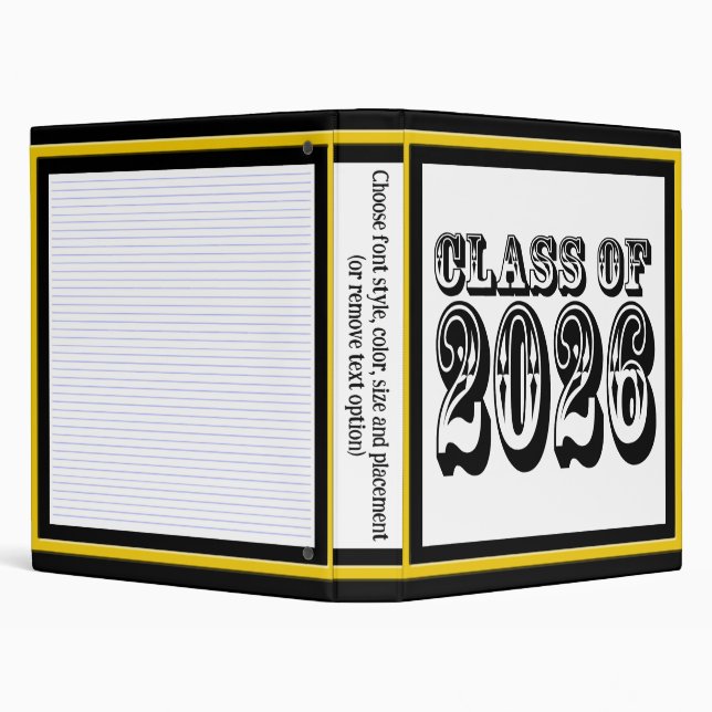 Western Class of 2026 Graduation 3 Ring Binder (Background)